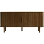 Unique Furniture Кафяв нисък скрин в дъбов декор с плъзгащи се врати 76x160 cm Cavo - Unique Furniture (48942931)