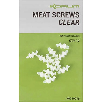 Korum Vrtáčik Meat Screws Clear 12ks
