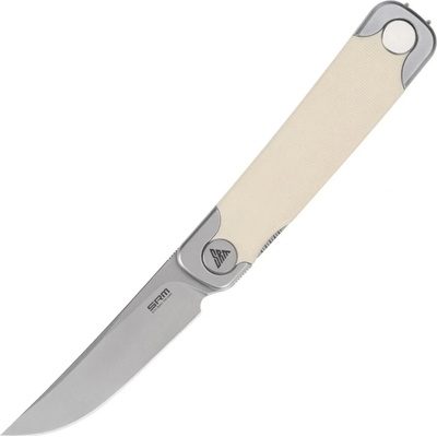 SRM 131M-GT 14C28N bead blasted with white G10 handle