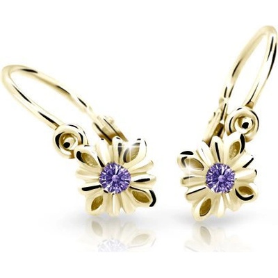 Cutie Jewellery detské náušnice zlaté C2261Z-ametyst