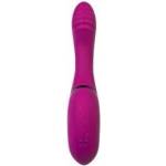 Toyfa JOS Vibrator with clitoral stimulator JOS Spin, silicone, purple, 23 cm