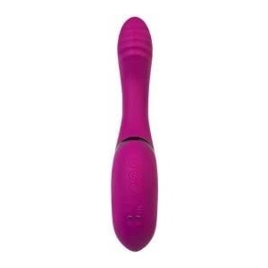 Toyfa JOS Vibrator with clitoral stimulator JOS Spin, silicone, purple, 23 cm