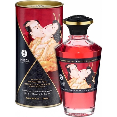 Shunga Aphrodisiac Warming Oil Sparkling Strawberry Wine 100ml