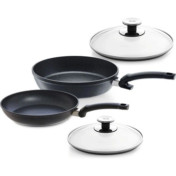 Fissler Комплект тигани ADAMANT COMFORT 28 см + ADAMANT CLASSIC 24 см + капаци, комплект от 4 бр. , Fissler (FS157304040000)