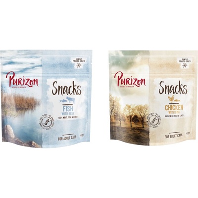 Purizon Snacks kuracie & ryby / ryby & hovädzie 2 x 40 g
