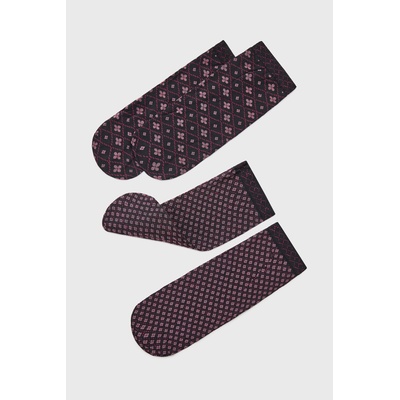 Oroblú 2PACK чорапи OROBLÚ Twins The Pattern къси 50 DEN (2PVOBC68282_pon)