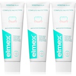 Elmex Sensitive Plus Complete Protection подсилваща паста за зъби 3x75ml