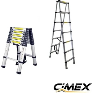 CIMEX Телескопична А-образна стълба cimex dlt512b/ 3.8 м (dlt512b)