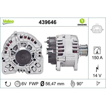 Alternátor VALEO 439646