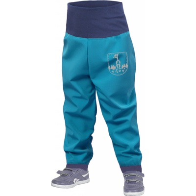Unuo Batolecí softshellové kalhoty bez zateplení Modrozelená Aqua