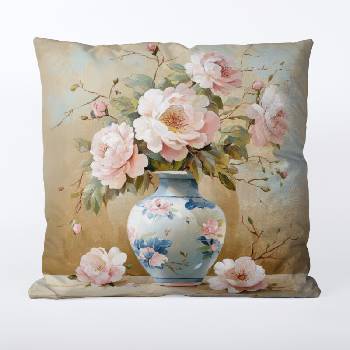 Takoy nepremokavý polyester pastelová váza s pivonkami-HT-00330 45 x 45 cm