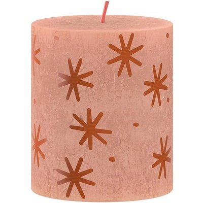 Bolsius Rustic with print Creamy Caramel 80/68 mm