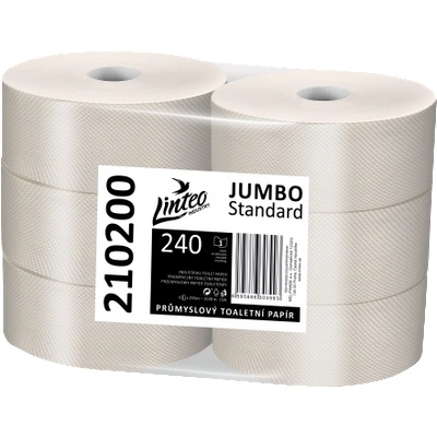 Linteo JUMBO STANDARD 240 еднослоен сив рециклиран, 255 м (6 бр. )