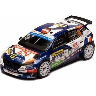 Model IXO Škoda Fabia Rally2 Barum Rally 2024 10 S.Wagner J.Hain 1:43