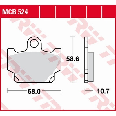 TRW ZF brzdové destičky KH081 organické YAMAHA RD 80/125/250/350 82-84, SR 250 96-00, XV 250 89-96, XS 400/500 82-84, XT/XV 500 83-85, XZ/XJ 550 82-84, XT/XT 600Z TENERE, XJ/XJ 600 TURBO 82-85 přední