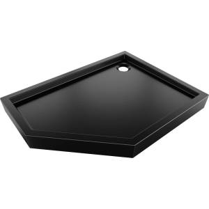 Mexen Flow+ петостенен корито дясно 90 x 80 см, черен мат - 46P708090RH (46P708090RH)