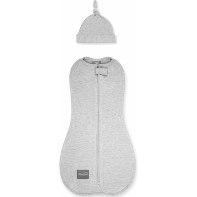 Sleepee Zavinovačka First Step Swaddle s čiapočkou svetlo sivá