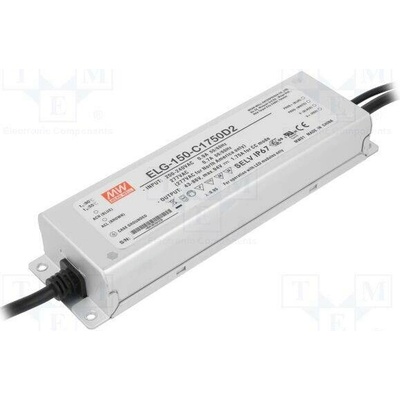 MEAN WELL ELG-150-C1750D2 Napájecí zdroj: spínaný; LED; 150,5W; 43÷86VDC; 1,75A; 100÷305VAC