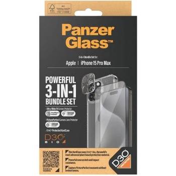 PanzerGlass Bundle 3 v 1 Apple iPhone 15 Pro Max PG sklo + HardCase D30 + Camera Protector B1175+2812