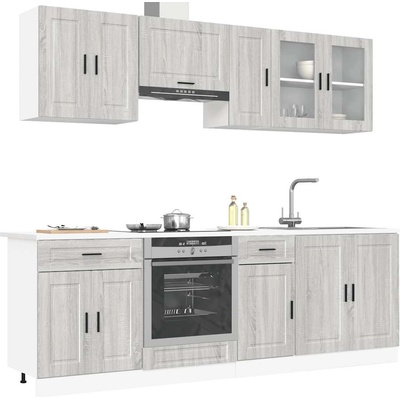 vidaXL Комплект кухненски шкафове от 8 части Kalmar, инженерно дърво (3314847)