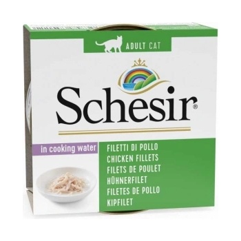 Schesir - Консервирана храна за кучета с пилешко в собствен сос, 85 гр