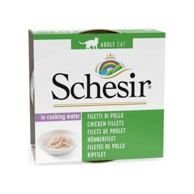 Schesir - Консервирана храна за кучета с пилешко в собствен сос, 85 гр