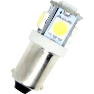  Лед крушки тип ba9 с 5 smd диода 5000k срещуположни (ba9w5smd)