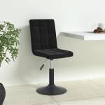 vidaXL Въртящи се трапезни столове, 6 бр, черни, кадифе (3089297)