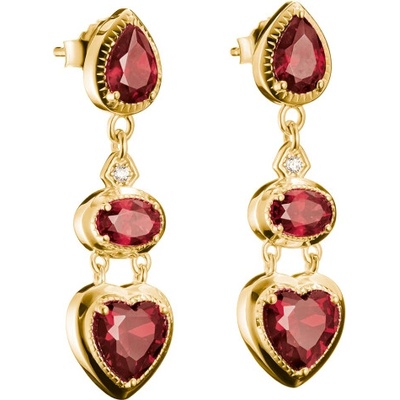 THOMAS SABO náušnice Red Heart Stones H2341-414-10