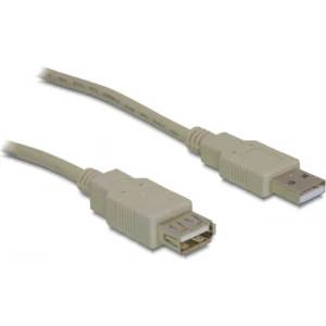 Delock USB-A 2.0 - USB-A 2.0 M/F кабел за данни удължител 1.8m сив 82239 (82239)