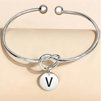 HARAHU Гривна Alphabet - V / Сребриста KP21259 (21259)