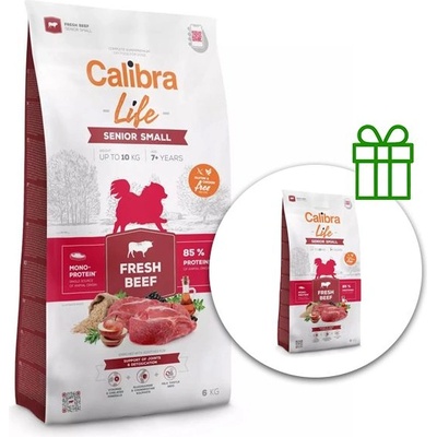Calibra Dog Life Senior Small Fresh Beef 6 kg + 1, 5 kg ZADARMO