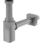 ALCA PLAST СИФОН ЗА УМИВАЛНИК design КВАДРАТЕН БЕЗ ВИТЛО 11/4" ф32 МЕТАЛ ХРОМ А401 alcaplast (А401)