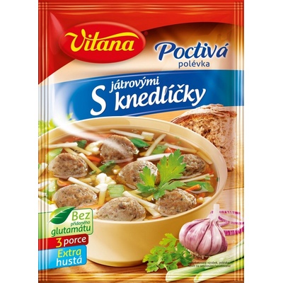 Vitana Poctivá instantní polévka s játrovými knedlíčky extra hustá, 92g