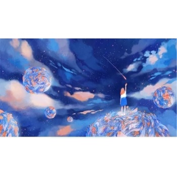 Image 1 of Момиче и звезда 30/55 см