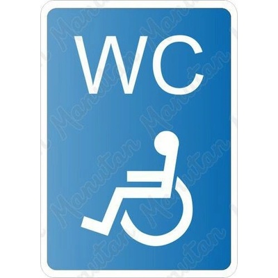 WC pro invalidy, plast 105 x 148 x 0,5 mm A6