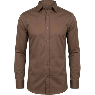 Ego Man pánská košile slim fit S0150-11 hnědá