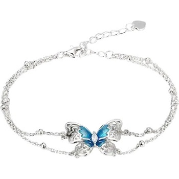 Dabog strieborný 925 dámsky náramok Aurora Papilio modrý motýľ ST-Z-NR-029
