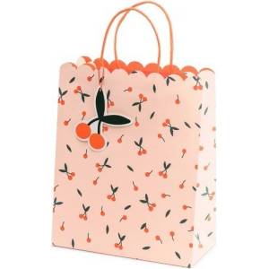 PartyDeco Подаръчна торбичка с черешки - 26 × 32 × 13 см (tnp10)