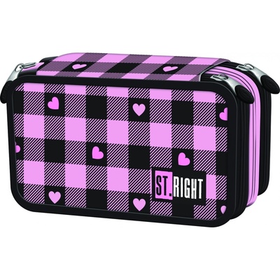 St. Majewski Ученически несесер с пособия St. Majewski - St. Right, Розови сърца (STR1201)