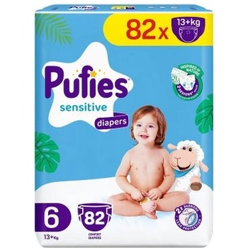 pufies Sensitive пелени 6 - 82 броя