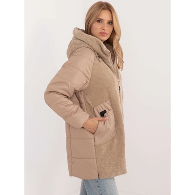 Factory Price transitional jacket with corduroy inserts hnedá