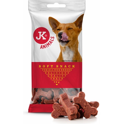 JK ANIMALS Soft Snack – šunkové kocky, polovlhká maškrta 70 g