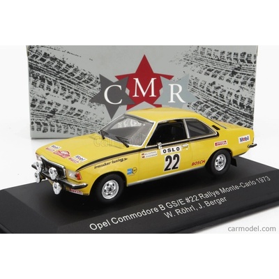 Cmr Opel Commodore B Gs/e night Version N 22 Rally Montecarlo 1973 W.rohrl J.berger Žlutá 1:43