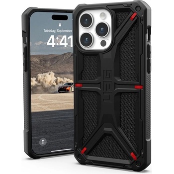 Image 1 of Urban Armor Gear Gear Monarch Kevlar Case - удароустойчив хибриден кейс за iPhone 15 Pro Max (черен-кевлар)
