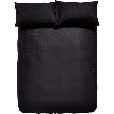 Bianca Черно памучно спално бельо от сатен за двойно легло 200x200 cm - Bianca (BD/57122/R/DQS/BK)