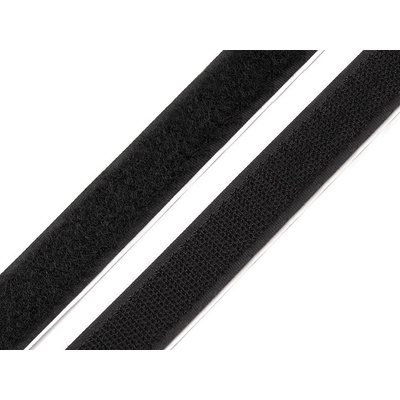 Suchý zip háček + plyš, šíře 16 mm černý, návin 25m