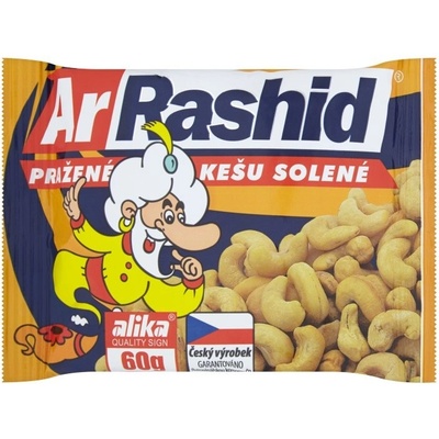 ArRashid kešu ořechy pražené solené 60 g