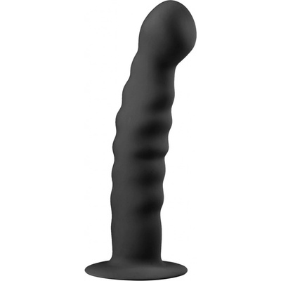 EasyToys Dildo anální Ribbed Dong s přísavkou