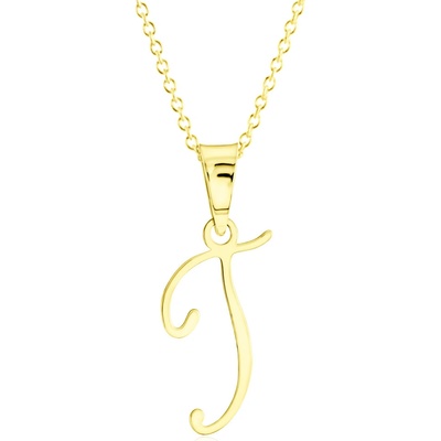 Gemmax Zlatý řetízek s písmenem „T“ GUSYN-42271-36261